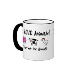 I Love Animals Vegetarian Mug