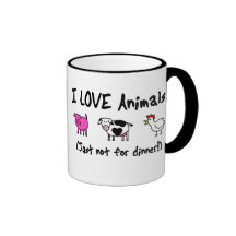 I Love Animals Vegetarian Mug