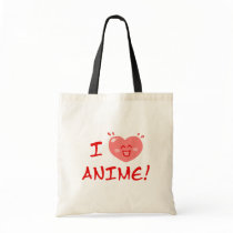 I Love Anime Tote Bags