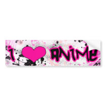 I Love Anime Bumper Sticker bumper stickers