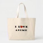 I Love Anime Canvas Bags