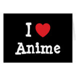 I love Anime heart custom personalized Card
