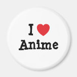 I love Anime heart custom personalized Magnet