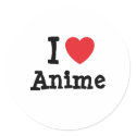 I love Anime heart custom personalized stickers by funnycustomtshirts I love Anime heart custom personalized stickers
