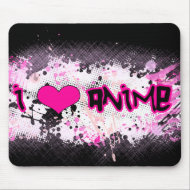 I Love Anime Mousepad mousepad