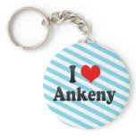 I Love Ankeny, United States Keychains