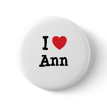 I love Ann heart T-Shirt buttons