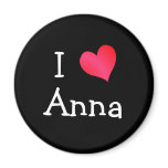 I Love Anna magnets