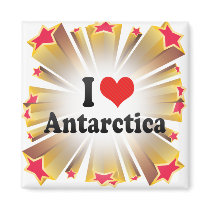 I Love Antarctica Refrigerator Magnets