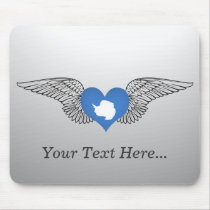 I Love Antarctica -wings Mouse Pad