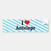 I Love Antelope, United States Bumper Stickers