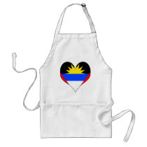 I Love Antigua And Barbuda Aprons