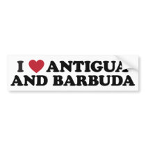 I Love Antigua and Barbuda Bumper Sticker