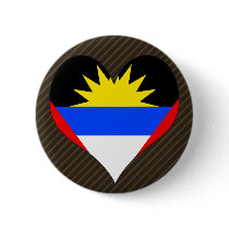 I Love Antigua And Barbuda Buttons