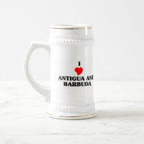 I Love Antigua and Barbuda Coffee Mugs