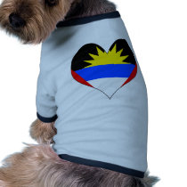 I Love Antigua And Barbuda Doggie T Shirt