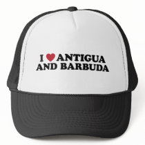 I Love Antigua and Barbuda Hat