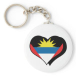 I Love Antigua and Barbuda Keychain