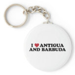I Love Antigua and Barbuda Keychain