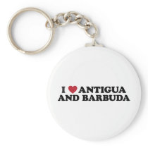 I Love Antigua and Barbuda Keychain