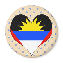 I Love Antigua And Barbuda Fridge Magnets