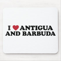 I Love Antigua and Barbuda Mousepad