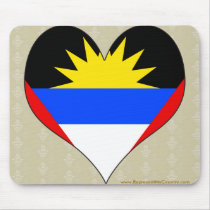 I Love Antigua And Barbuda Mousepad