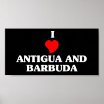 I Love Antigua and Barbuda Posters
