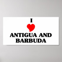 I Love Antigua and Barbuda Print