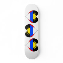 I Love Antigua And Barbuda Custom Skateboard