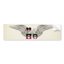 I Love Antigua and Barbuda -wings Bumper Stickers