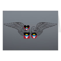 I Love Antigua and Barbuda -wings Cards