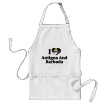 I Love Antigua & Barbuda Flag Aprons