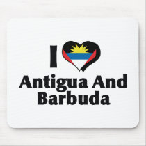I Love Antigua & Barbuda Flag Mousepad