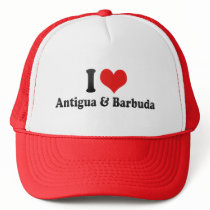 I Love Antigua & Barbuda Hats