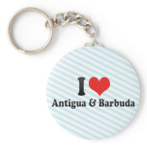 I Love Antigua & Barbuda Keychains