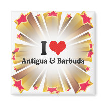I Love Antigua & Barbuda Refrigerator Magnet