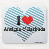 I Love Antigua & Barbuda Mouse Pad