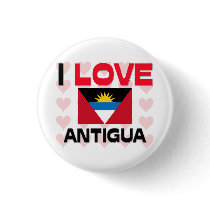 I Love Antigua buttons by tshirtshirts I Love Antigua buttons