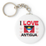 I Love Antigua Key Chains