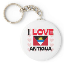 I Love Antigua Key Chains
