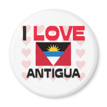 I Love Antigua magnets