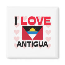 I Love Antigua magnets