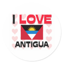 I Love Antigua stickers by tshirtshirts I Love Antigua stickers