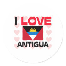 I Love Antigua stickers by tshirtshirts I Love Antigua stickers