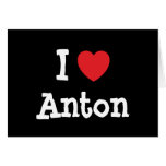 I love Anton heart custom personalized cards