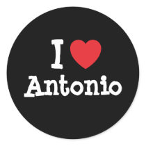 I love Antonio heart custom personalized stickers