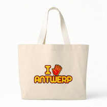 I Love Antwerp (hand) Canvas Bags
