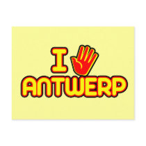 I Love Antwerp (hand) Postcard