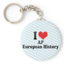 I Love AP European History Keychains